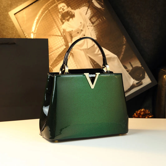 The Aurora V-Satchel | Gradient Sculpted Cowhide 2026